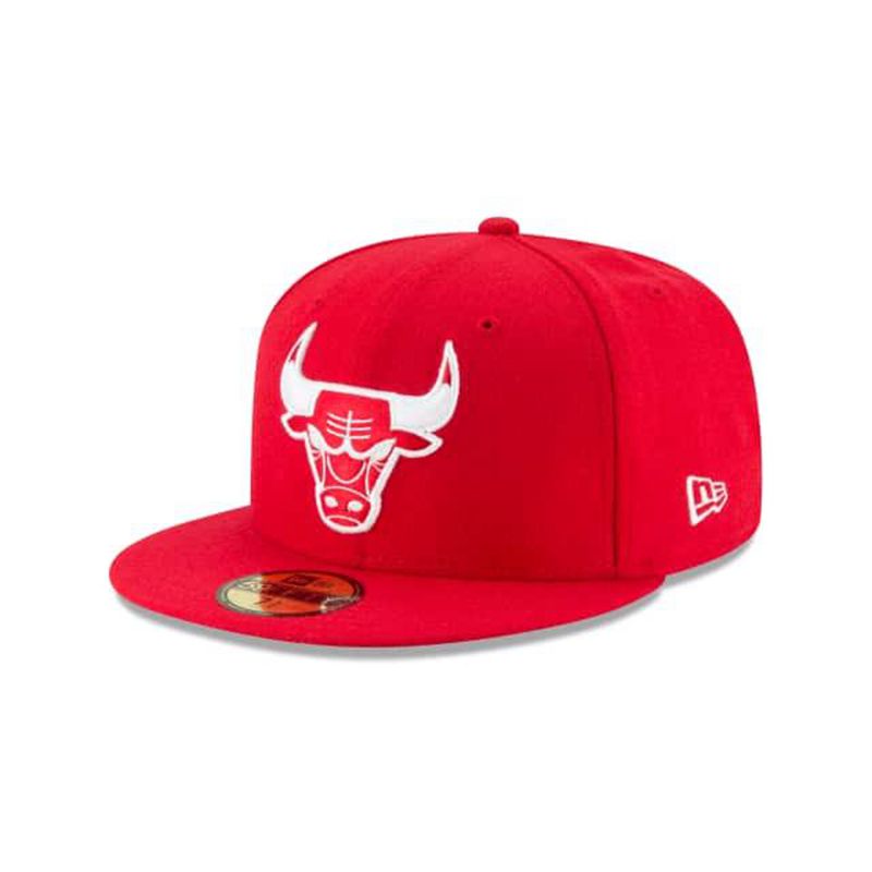 NBA Chicago Bulls 59Fifty Fitted (AIF8234) - Red New Era Caps